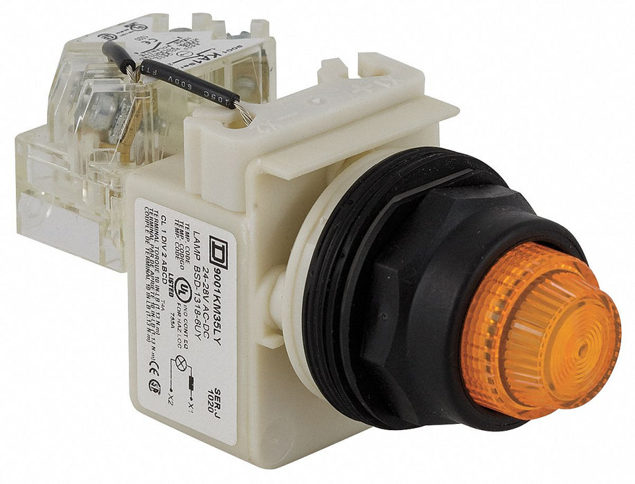 H4513 Pilot Light Amber 30mm LED