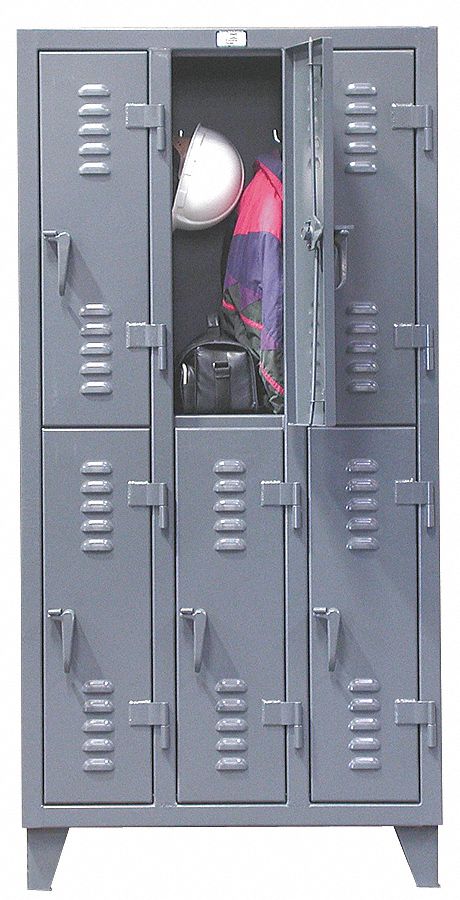 Lckr 2x3Lckr Drk Gry 78 x38 x18 Assm