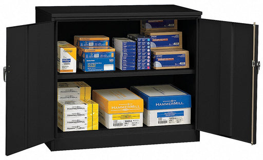 Storage Cabinet 42 x48 x24 Black 2Shlv