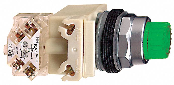 H6931 IllumPushButton Transformer Green SPDT