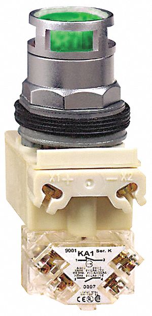 H6931 IllumPushButton Transformer Green SPDT