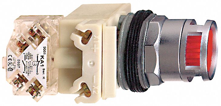 H6934 IllumPushButton FullVoltage Red SPDT