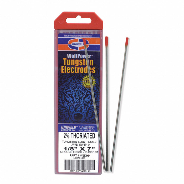 UNIWELD 10pc Red Tungsten Electrode PK10