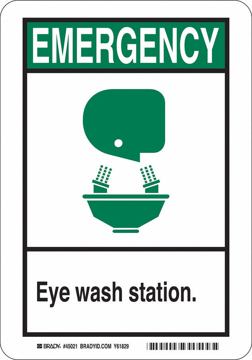 Eye Wash Sign 10X7 Plastic