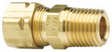 Connector Low Lead Brass CompxM 1/4In