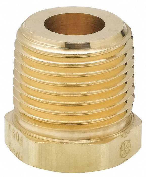 Hex Bushing Brass 1/2 x 3/8 in NPT