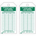 Tag Green/White 5-3/4inH 3inW PK10