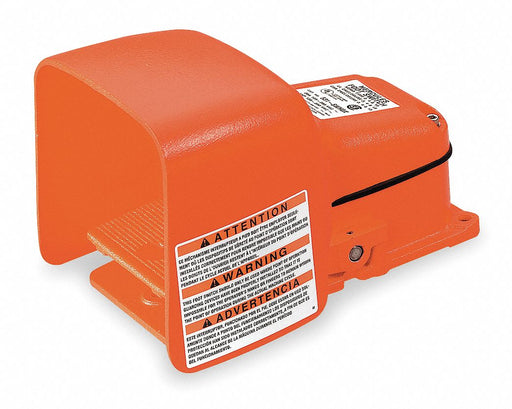 FootSwtch Orange CastIron SPDT Momentary