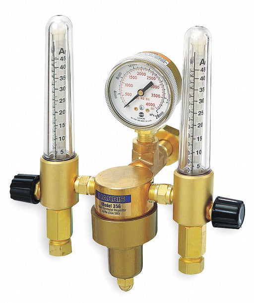 HARRIS 1 Stage Dual Flowmeter Regulator