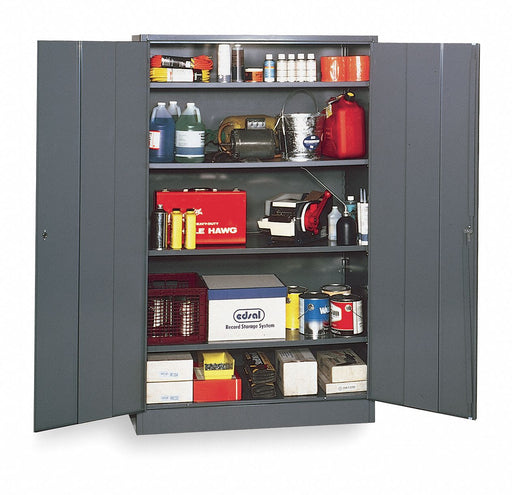 F8655 Storage Cabinet 78 x48 x18 Gray 4Shlv