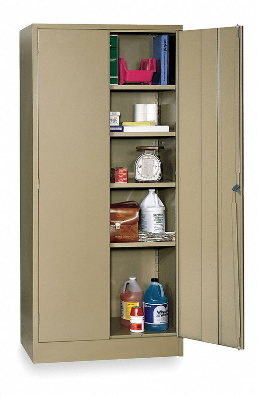 F8672 Storage Cabinet 78 x36 x18 Tan 4Shlv