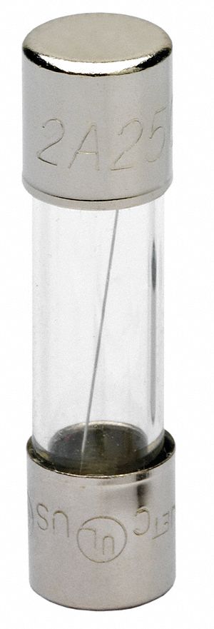 Fuse 250VAC Glass Cyl 2A 0.25in 1in PK5