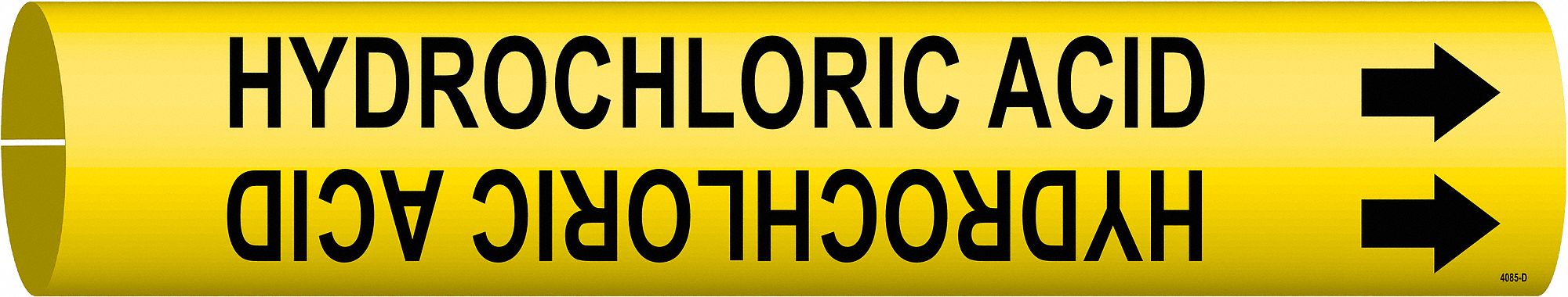 Pipe Marker Hydrchloric Acid 2 13/16in H