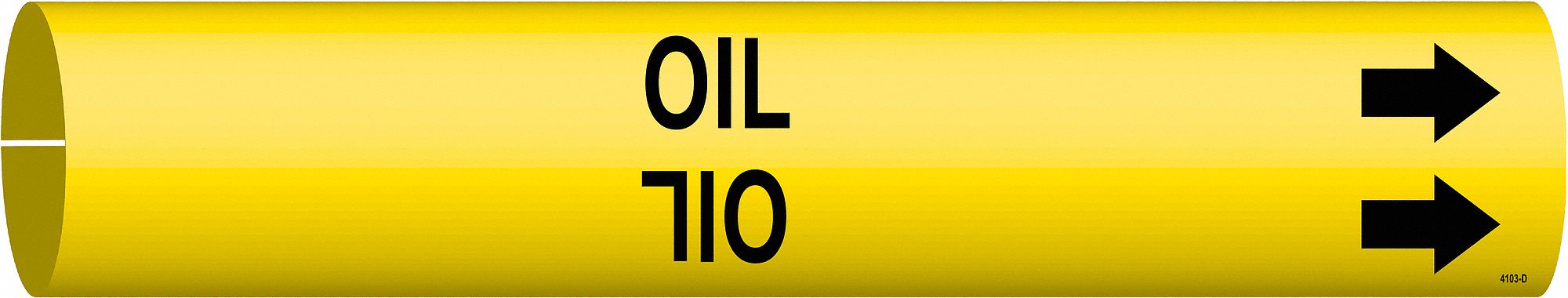 Pipe Marker Oil 2 13/16 in H 2 4/5 in W