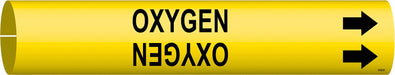 Pipe Marker Oxygen 2 13/16in H 2 4/5in W