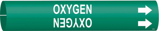 Pipe Marker Oxygen 2 in H 2 in W