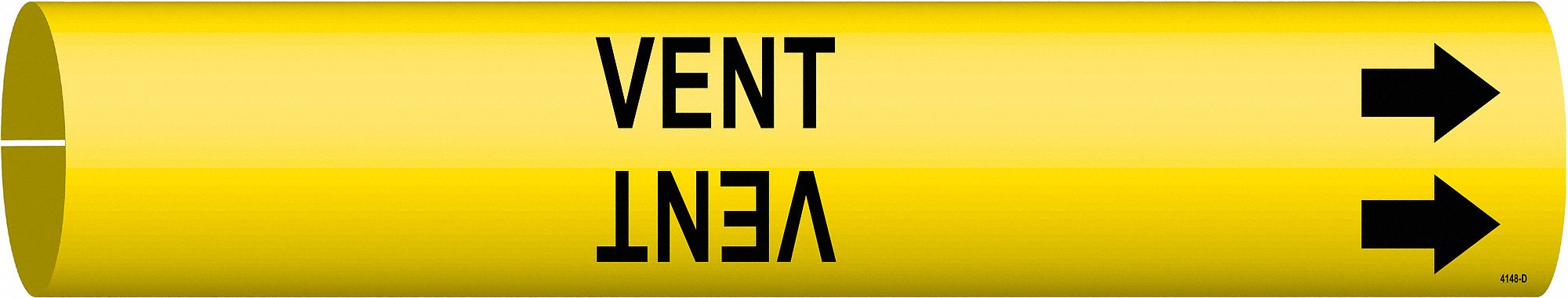 Pipe Marker Vent 2 13/16 in H 2 4/5 in W