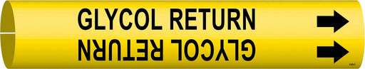 Pipe Marker Glycol Return 2 in H 2 in W