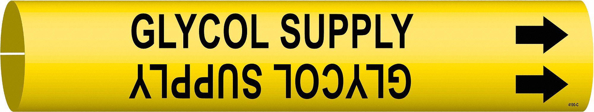 Pipe Marker Glycol Supply 2 in H 2 in W