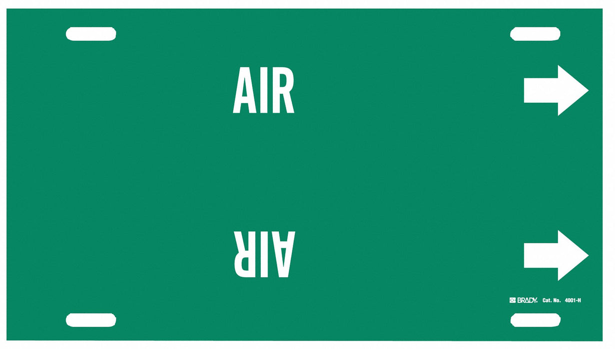 Pipe Marker Air 8 in H 16 in W