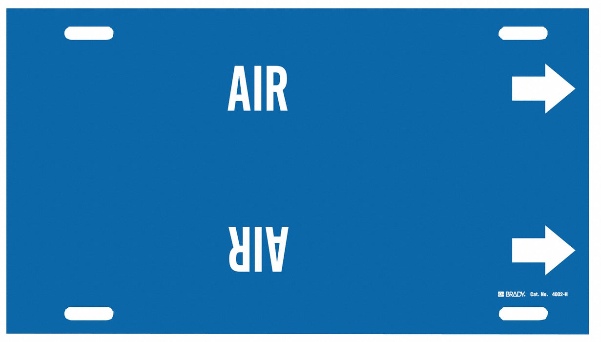 Pipe Marker Air 8 in H 16 in W