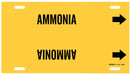 Pipe Marker Ammonia 10 in H 24 in W