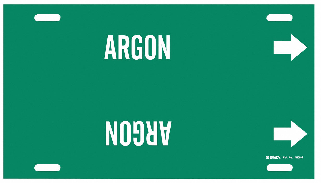Pipe Marker Argon 10 in H 24 in W
