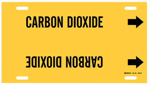 Pipe Marker Carbon Dioxide 10in H 24in W