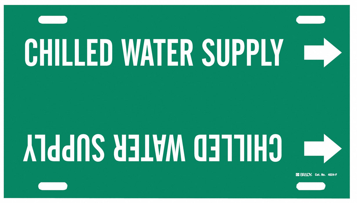 Pipe Mrkr Chilled Watr Sply 8in H 16in W