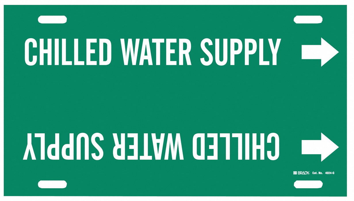 Pipe Marker Chilled Water Supply 10in H