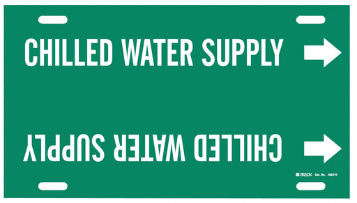 Pipe Marker Chilled Water Supply 10in H