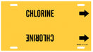 Pipe Marker Chlorine 10 in H 24 in W