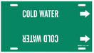 Pipe Marker Cold Water 8 in H 16 in W