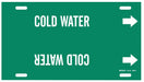 Pipe Marker Cold Water 10 in H 32 in W