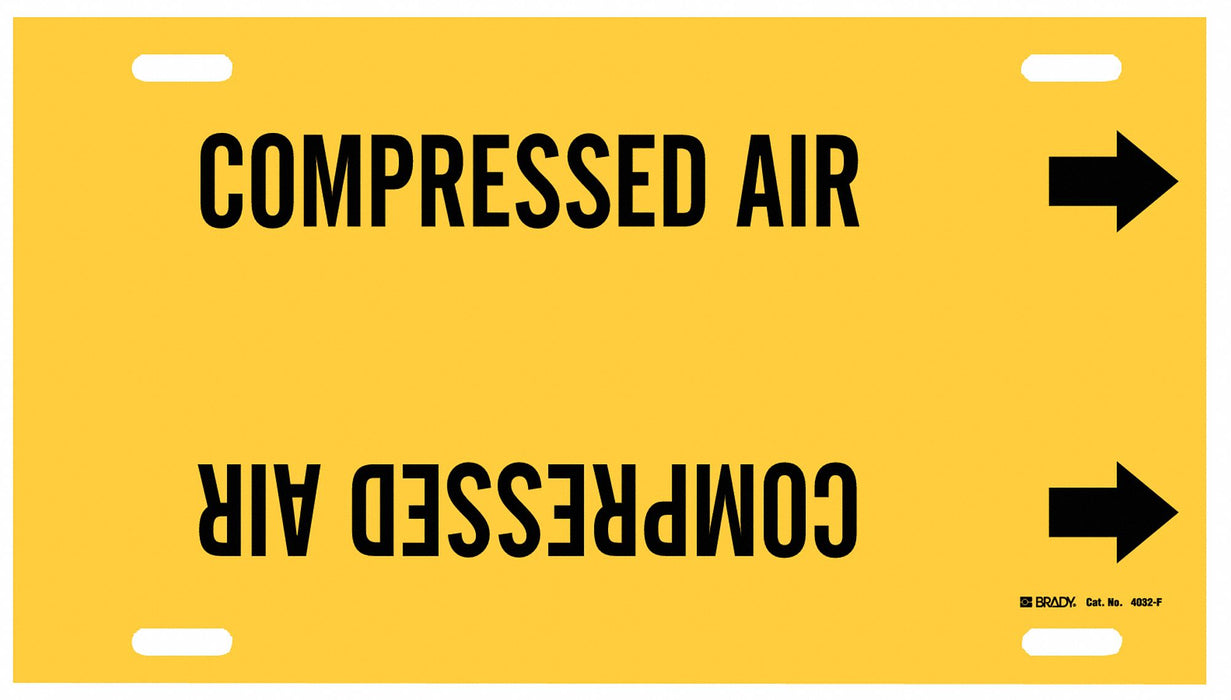 Pipe Marker Compressed Air 8in H 16in W