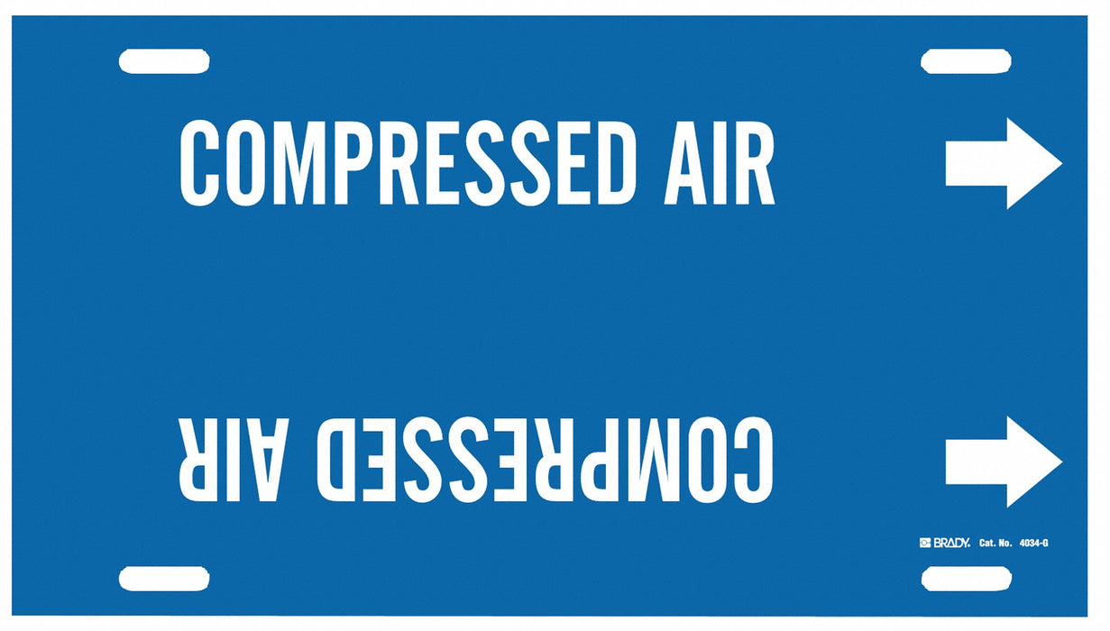 Pipe Marker Compressed Air 10in H 24in W