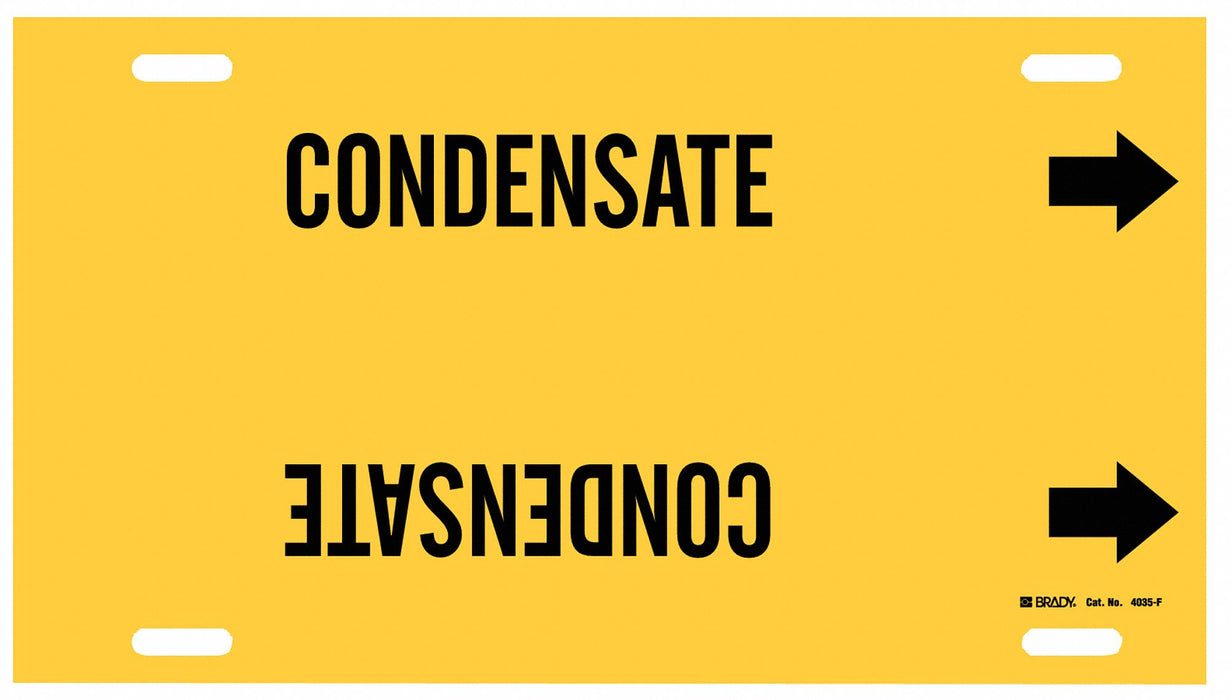 Pipe Marker Condensate 8 in H 16 in W