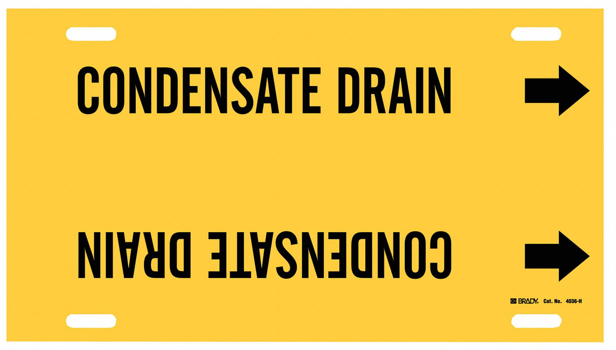 Pipe Mrkr Condensate Drain 10in H 32in W