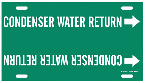Pipe Marker Condenser Water Return 8in H