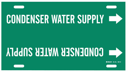 Pipe Markr Condenser Water Supply 10in H