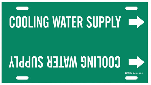 Pipe Marker Cooling Water Supply 10in H