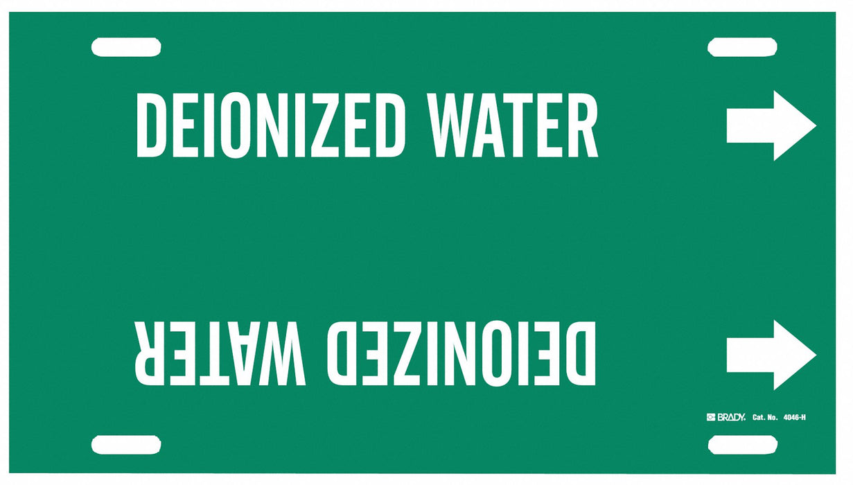 Pipe Markr Deionized Water 10in H 32in W
