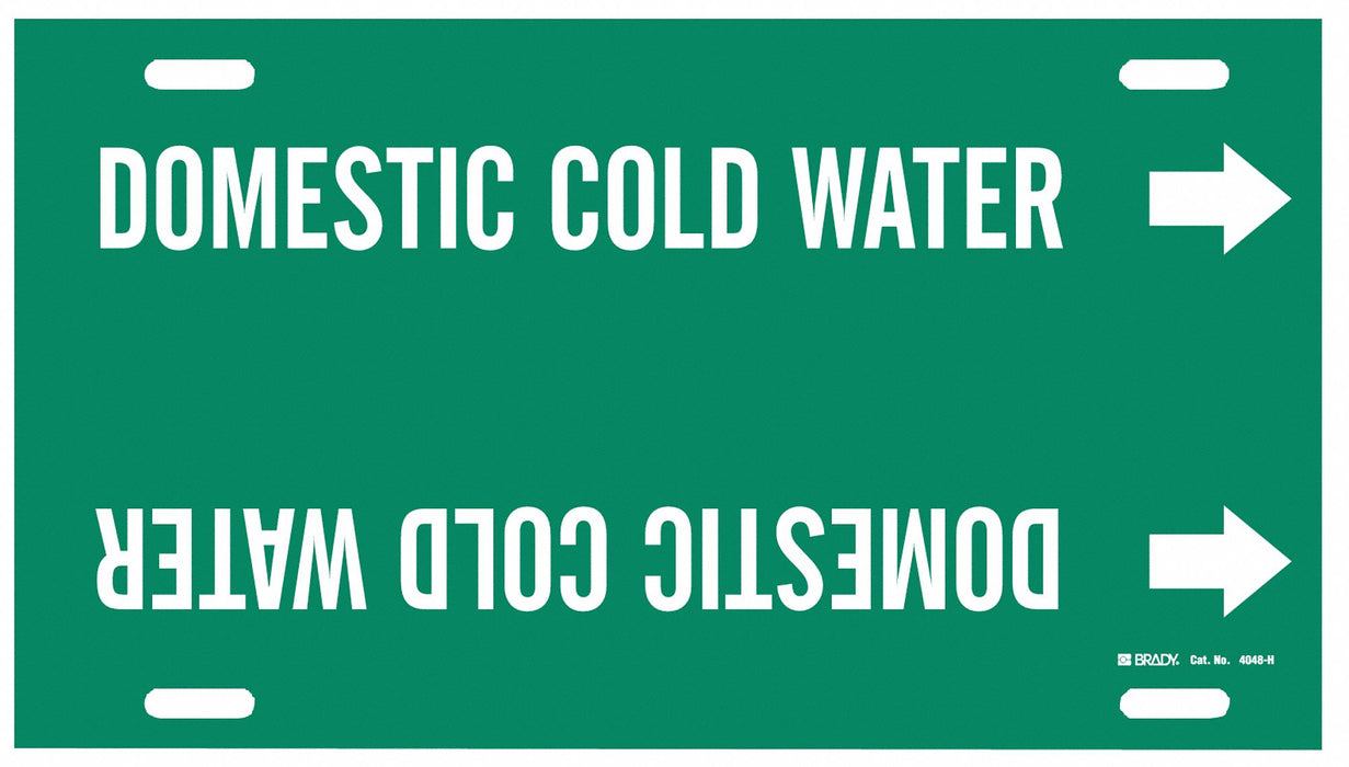 Pipe Mrkr Domstc Cold Watr 10in H 24in W