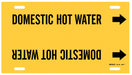 Pipe Mrkr Domestic Hot Watr 8in H 16in W