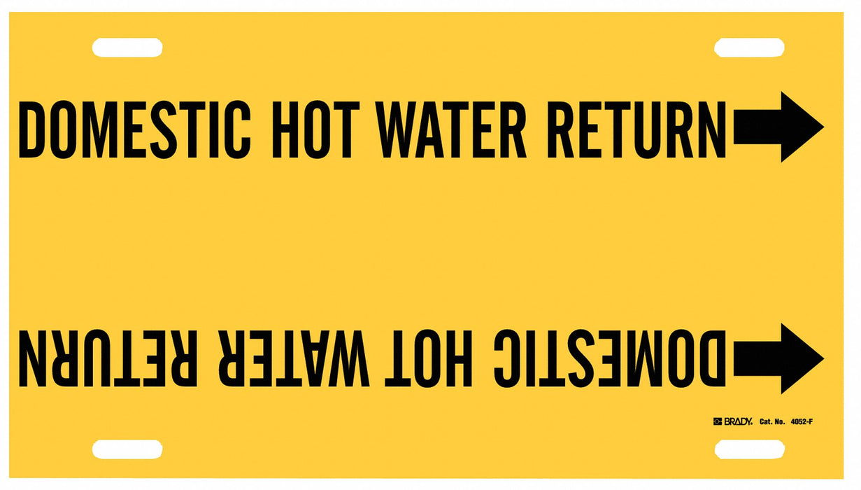 Pipe Mrkr Domestic Hot Watr Return 8in H