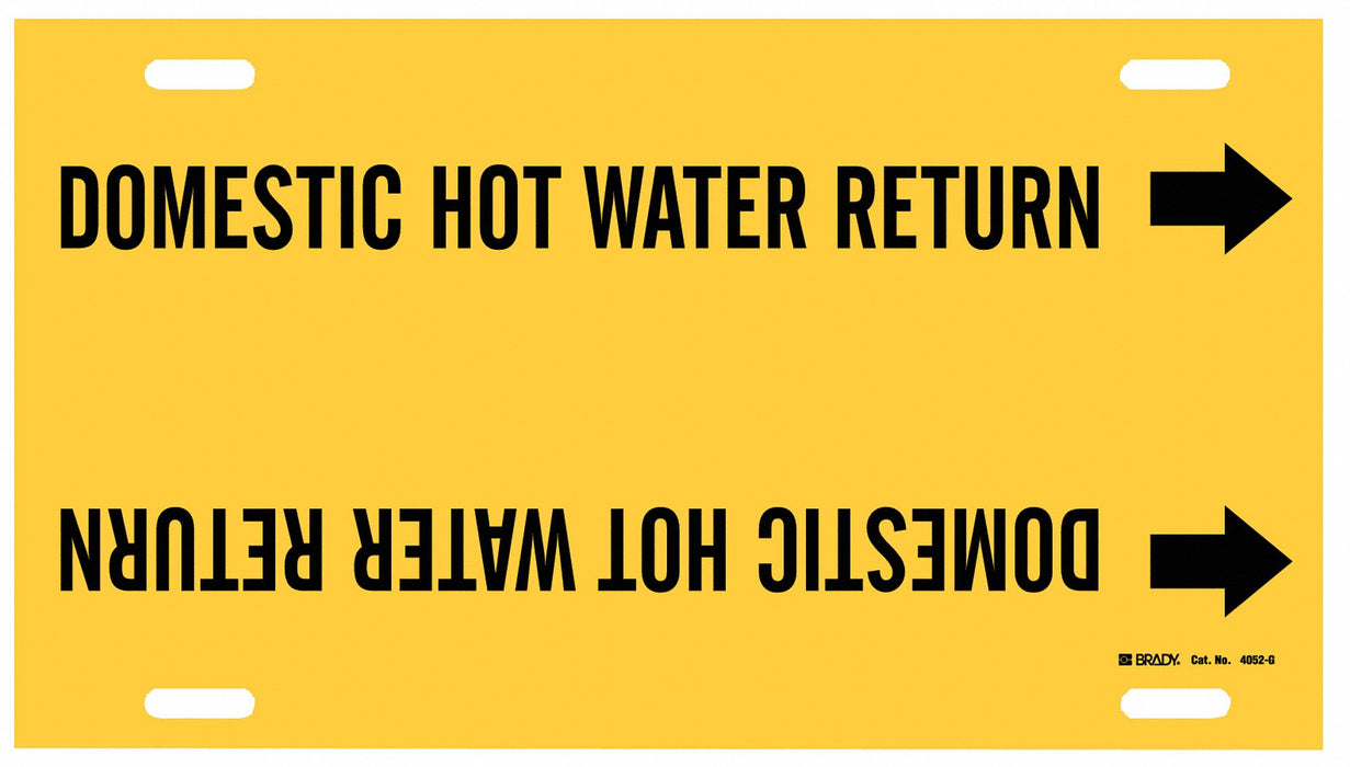Pipe Marker Domestic Hot Water Return