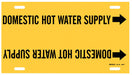 Pipe Mrkr Domestic Hot Watr Supply 8in H