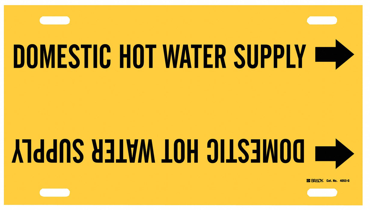Pipe Marker Domestic Hot Water Supply