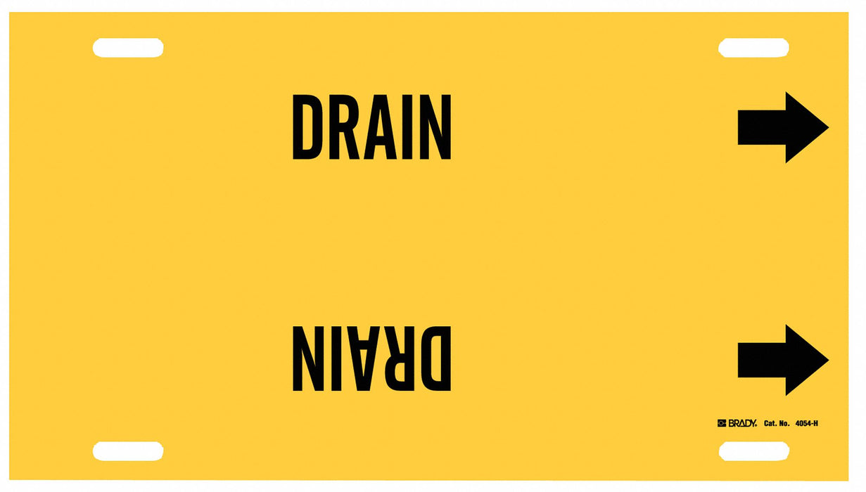 Pipe Marker Drain 10 in H 32 in W