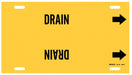 Pipe Marker Drain 10 in H 32 in W